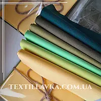 Мінінабір тканини для рукоділля із 6 кольорів, зелена палітра 25 см/20 см