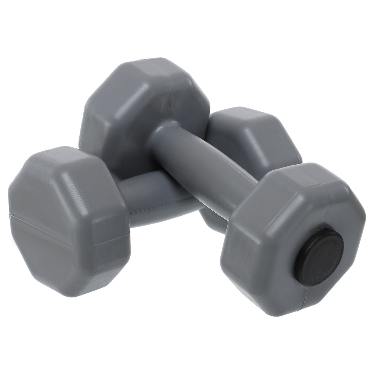 Гантелі по 1,5 кг для фітнесу композитні 2 шт, 1 пара загальна вага 3кг, сірий, Україна.