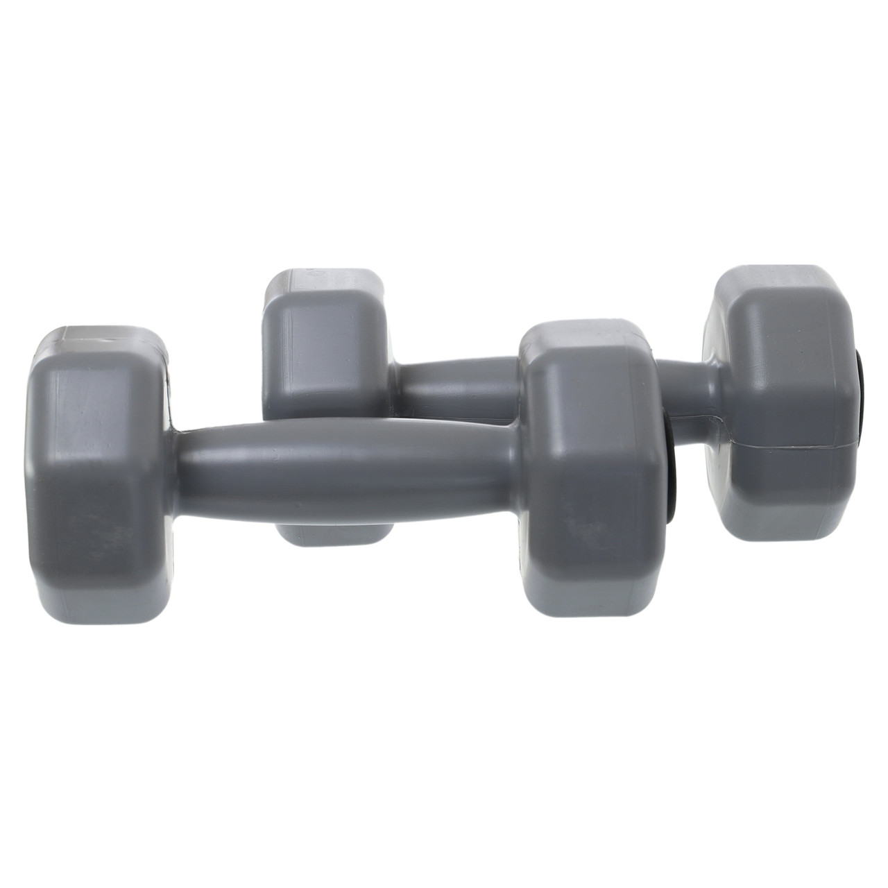 Гантелі по 1кг для фітнесу композитні 2шт, 1пара загальна вага 2кг, сірий колір, Україна
