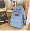 Тканинний рюкзак блакитний місткий унісекс, фото 2