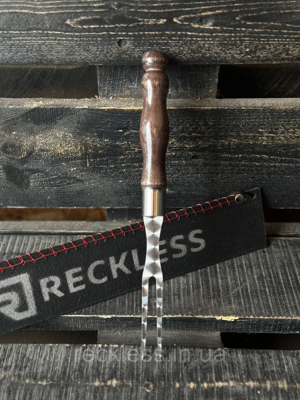 Вилка для барбекю Reckless WENGE преміум 31 см.