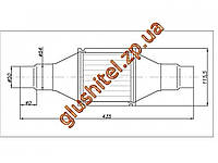 Катализатор универсальный круглый 120.2071 В 2000 Е4 (объем 1,4-2,0 л, диаметр входа 50мм или 55мм, длинна