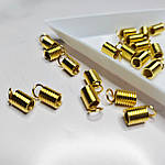 Затискачі для шнура 1см. Золото 5 шт/уп, фото 2