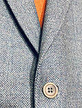 Твідовий вовняний шикарний італійський піджак 50р, фото 5
