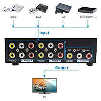 Комутатор av/dvd 4-1 відеоаудіо (mt-431) RCA Switch світч, фото 5