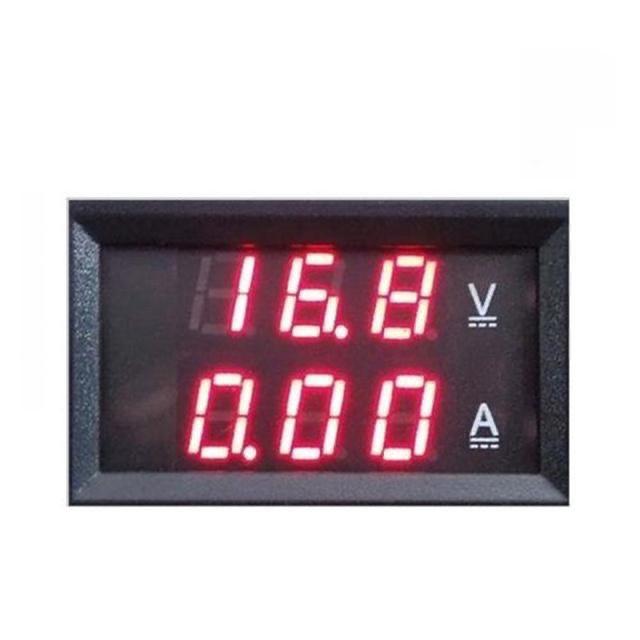 Цифровий вольтметр/амперметр 100В, 100A, червоний