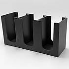 Підставка для стаканів і кришок, барний органайзер для кафе і ресторанів 33х16х11см, графіт, фото 3