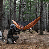 Гамак одномісний із москітною сіткою та тентом Naturehike Shelter camping NH20ZP092, 75D pongee, помаранчевий, фото 5