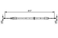 Трос ручника M (W164) (05-) Bosch 1 987 482 024