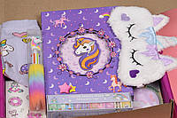 Подарочный набор для девочки девушки Единороги в фиолетовом цвете