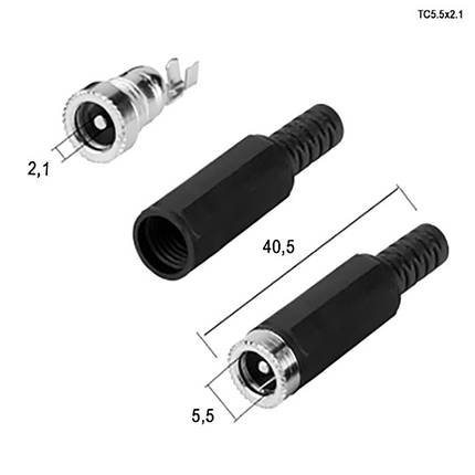 Гніздо, роз'єм YX, адаптера живлення, 5.5*2.1мм, фото 2