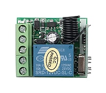 Реле 1-канальне 12В 433/315МГц, пульт, Arduino, 2 кнопки ON/OFF, фото 5