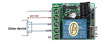 Реле 1-канальне 12В 433/315МГц, пульт, Arduino, 2 кнопки ON/OFF, фото 6