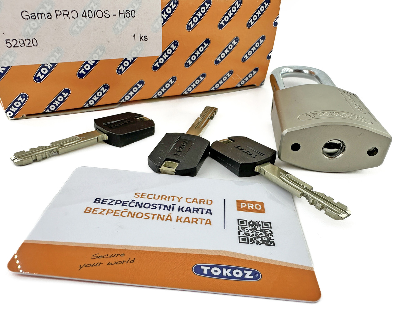 Замок навесной Tokoz Gama Pro 40 OS Long (44/49/24/8mm/ h=60мм) (Чехия) - фото 4 - id-p2027413832