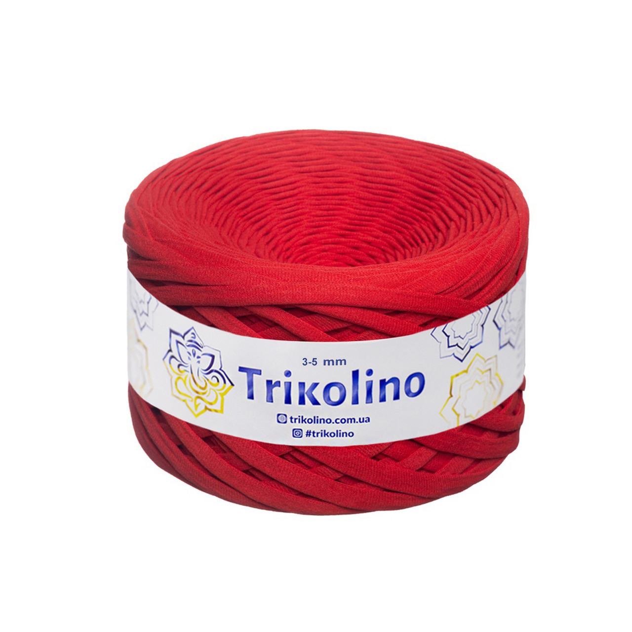 Трикотажна пряжа Trikolino, 3-5 мм., 100 м., Червоний, нитки для в'язання, фото 1