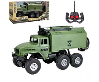 Военная машина грузовик на радиоуправлении 4 WD аккумулятор свет амортизаторы 999-25