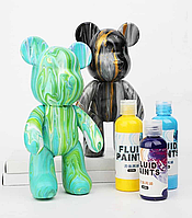 Art Bearbrick FluiNova, бербрик набор для творчества, мишка для творчества с красками 23 см KZL