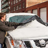 Накидка на лобовое стекло Car Cover, чехол на лобовое от снега на магнитах 150х70см KZL