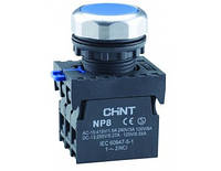 Кнопка плоская с подсветкой NP8-11BND/4, AC 110V-230V, 1N+1NC, Красный