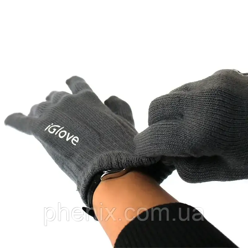 Оригінальні рукавички для сенсорних екранів iGlove темно-сірого кольору у фірмовій упаковці