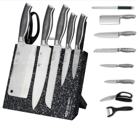 Набір ножів на магнітній підставці 9 предметів із нержавіючої сталі Edenberg EB-3614