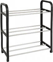 Полиця для взуття 3-ярусна Eco Fabric EF-4852-3 металеві полиці 40×18,5×44 см