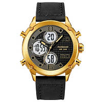 Тактичний годинник наручний Patriot 017LGDWT Gold-White Leather