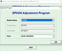 Сброс памперса в Epson L1110, L3100, L3101, L3110, L3111, L3116, L3150, L3151, L3156, L5190