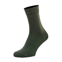 Носки мужские цветные из хлопка однотонные тёмно-зелёный MAN's SET 44-46