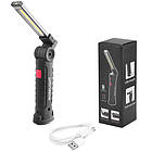 Ліхтар WORKLIGHT-W52-SMD+COB (white+red), Li-Ion акумулятор, поворот 180º+180º, магніт, затиск, гак, ЗУ microUSB, фото 2