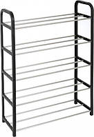 Полиця для взуття 5-ярусна Eco Fabric EF-4852-5 металеві полиці 50×18,5×68 см