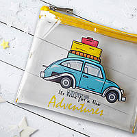 Косметичка пластикова прозора Its time for a new adventures