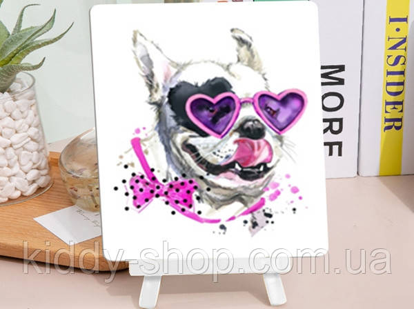 Алмазна вишивка. Картина на картоні В рожевому світі, розмір 21х25 см, фото 1