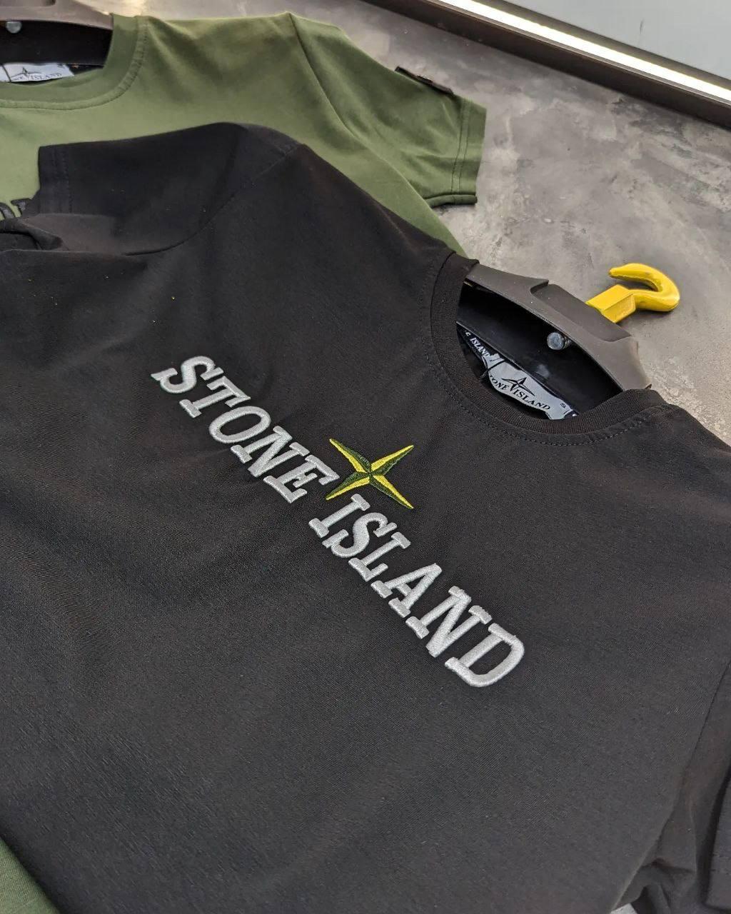 Чоловіча футболка Stone Island CK7196 чорна