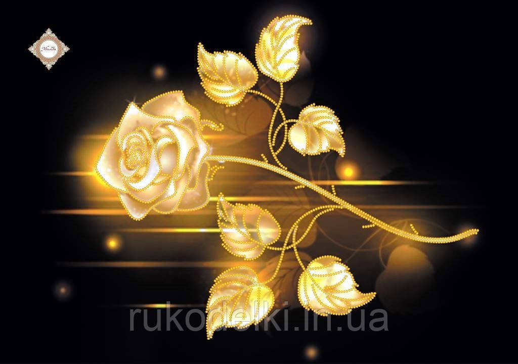 СЛ-3233 Golden Rose.ТМ Міледі.Схема для часткової вишивки бісером Міледі