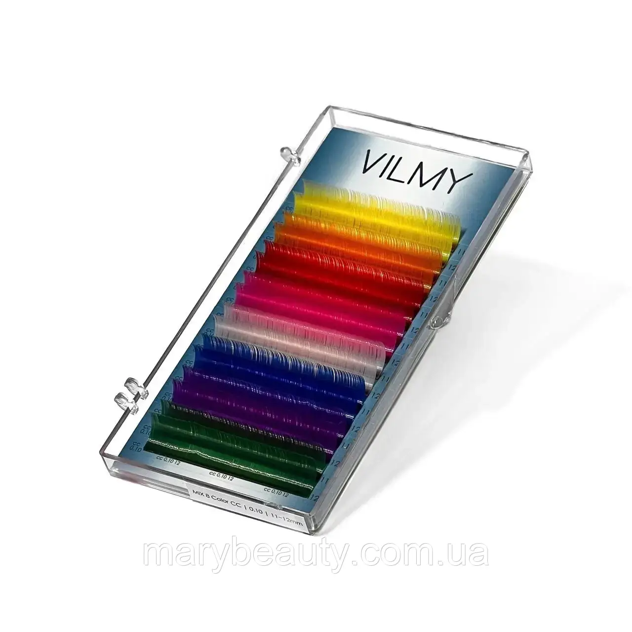 Вії VILMY Color 8color CC 0.10 (11-12) mix