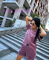 Костюм 2-ка женский (шорты+футболка) велюровый 42/44,46/48,50/52 (3 цв.) "KIRI Brand" от прямого поставщика