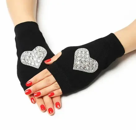 Чорні жіночі мінетки Серце, фото 1