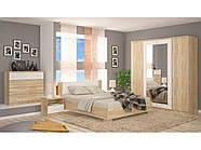 Тумба приліжкова Маркос (комплект 2шт.) Дуб Самоа / Білий, фото 2