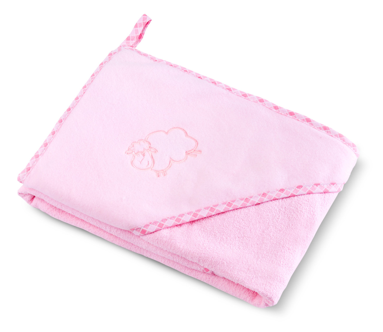 Дитячий махровий рушник з куточком Sensillo Sheep Pink