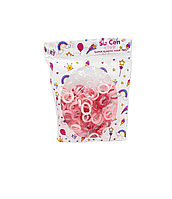 Набір міні безшовних резинок світлі 100 штук.