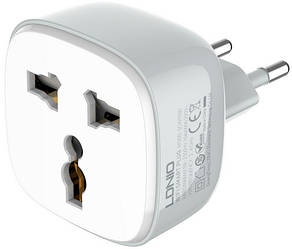 Розумна Wi-Fi-розетка LDNIO Wi-Fi Smart Power Plug 2500W 10A 2.4Ghz White (SCW1050)