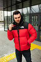 Зимняя мужская куртка пуховик The North Face 700 красный с черным M