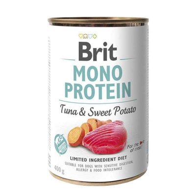 Консервованний корм для собак Brit (Бріт) Mono Protein Tuna & Sweet Potato з тунцем та солодкою картоплею 400 г, фото 1