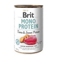 Консервированный для собак Brit (Брит) Mono Protein Tuna & Sweet Potato с тунцом и сладким картофелем 400 г