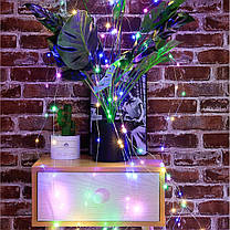 Гірлянда роса Кінський хвіст, 10 ниток по 5м, 500 LED, від USB, 8 режимів, фото 3