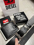 Подарунок чоловікові комплект гаманець і ремінь Diesel, фото 2