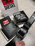 Подарунок чоловікові комплект гаманець і ремінь Diesel, фото 4