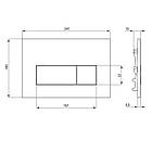 Кнопка зливу для інсталяції DEANTE подвійна матована чорна 205566 CST_N51P, фото 2