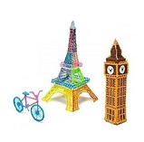 3D-ручка для малювання 3D Pen 3 Yellow та 100 метрів різнокольорового пластику з трафаретами Жовтий, фото 6